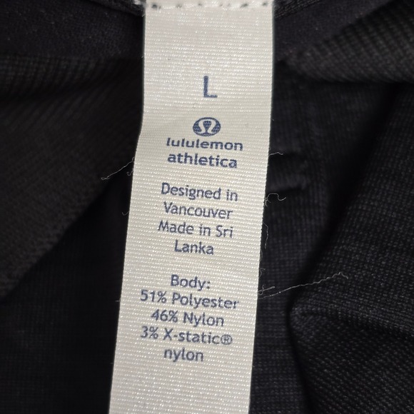 Lululemon Metal Vent Tech Polo Mens Large Black Short Sleeve Athletic Golf Shirt - Picture 7 of 8